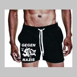 Gegen Nazis - plavky s motívom - plavkové pánske kraťasy s pohodlnou gumou v páse a šnúrkou na dotiahnutie vhodné aj ako klasické kraťasy na voľný čas Gegen Nazis - plavky s motívom - plavkové pánske kraťasy s pohodlnou gumou v páse a šnúrkou na dotiahnutie vhodné aj ako klasické kraťasy na voľný čas
